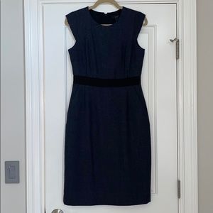 JCrew navy tweed wool dress